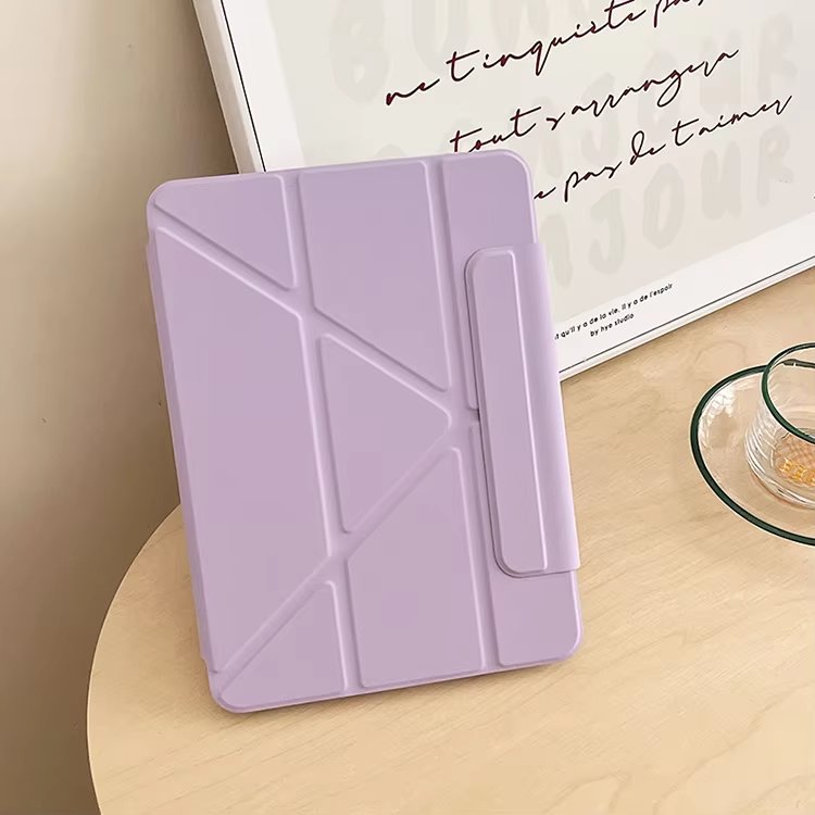 Wholesale Magnetic Transparent Back PU Leather Funda Tablet Cover Case with Buckle For iPad 12.9 inch