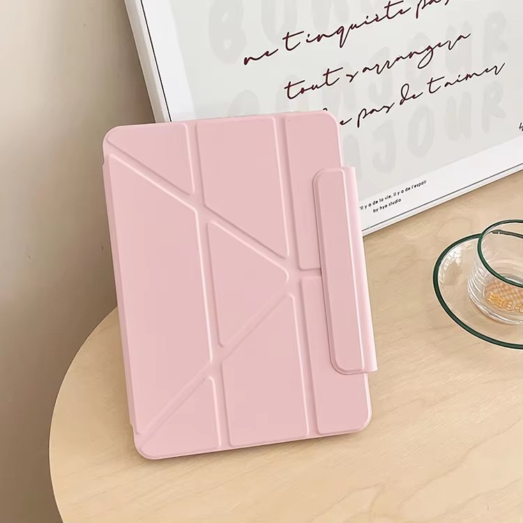 Wholesale Magnetic Transparent Back PU Leather Funda Tablet Cover Case with Buckle For iPad 12.9 inch