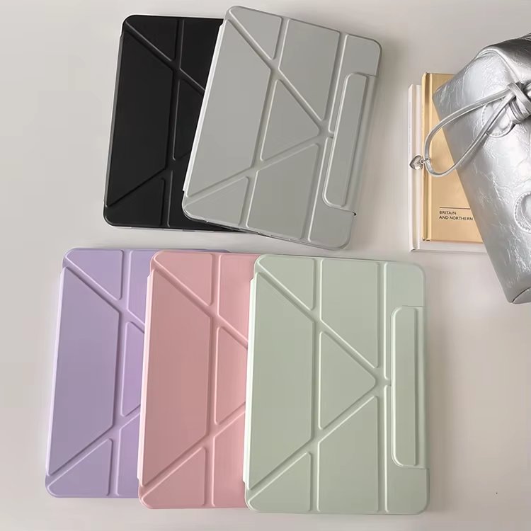 Wholesale Magnetic Transparent Back PU Leather Funda Tablet Cover Case with Buckle For iPad 12.9 inch