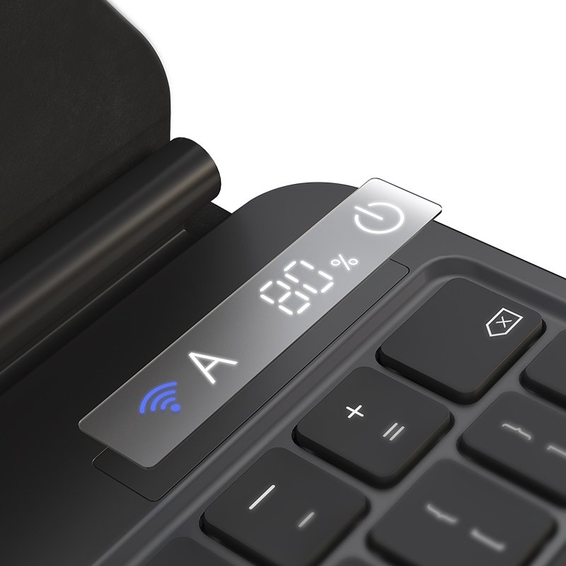 USAMS New Hot Selling Magic Keyboard Travel Backlight Case BT5.2 Wireless BT Smart Trackpad Keyboard Cover for iPad 4/5 10.9/11