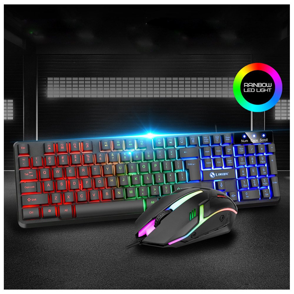 Low MOQ Free Gaming Keyboard and Mouse Gaming Pc LED Usb Customized Logo Standard Computer Accessories Stock Wired Ultra Thin