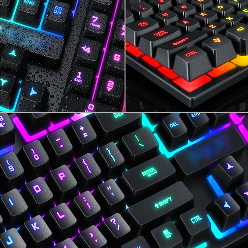 Low MOQ Free Gaming Keyboard and Mouse Gaming Pc LED Usb Customized Logo Standard Computer Accessories Stock Wired Ultra Thin