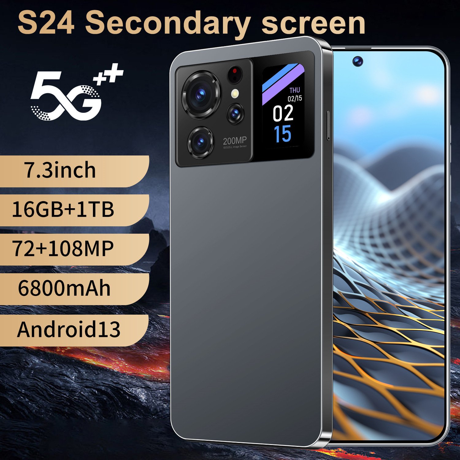 New popular S24 ultra 16GB+1TB 72MP+108MP smartphone 4G&5G Mobilephone Android 13.0 face unlock Cellphone