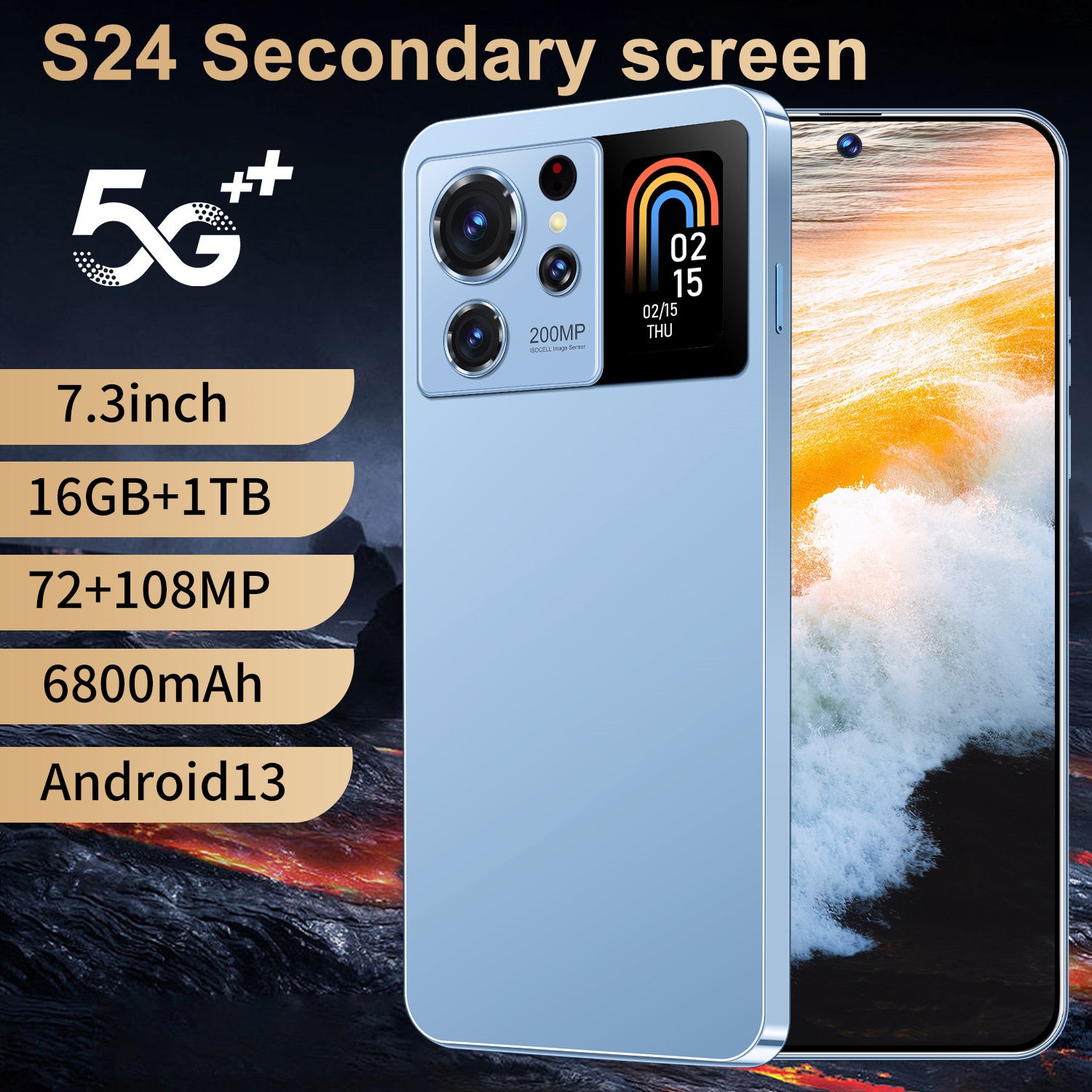 New popular S24 ultra 16GB+1TB 72MP+108MP smartphone 4G&5G Mobilephone Android 13.0 face unlock Cellphone
