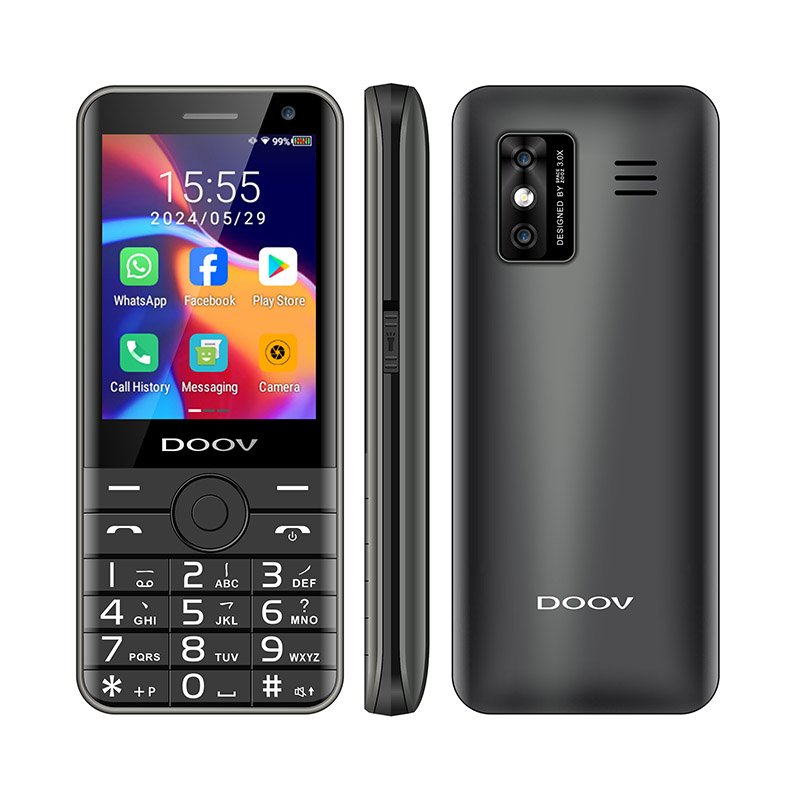 DOOV R17 Dual SIM Android 4G Keypad Phone Big Battery Smartphone with Whats app