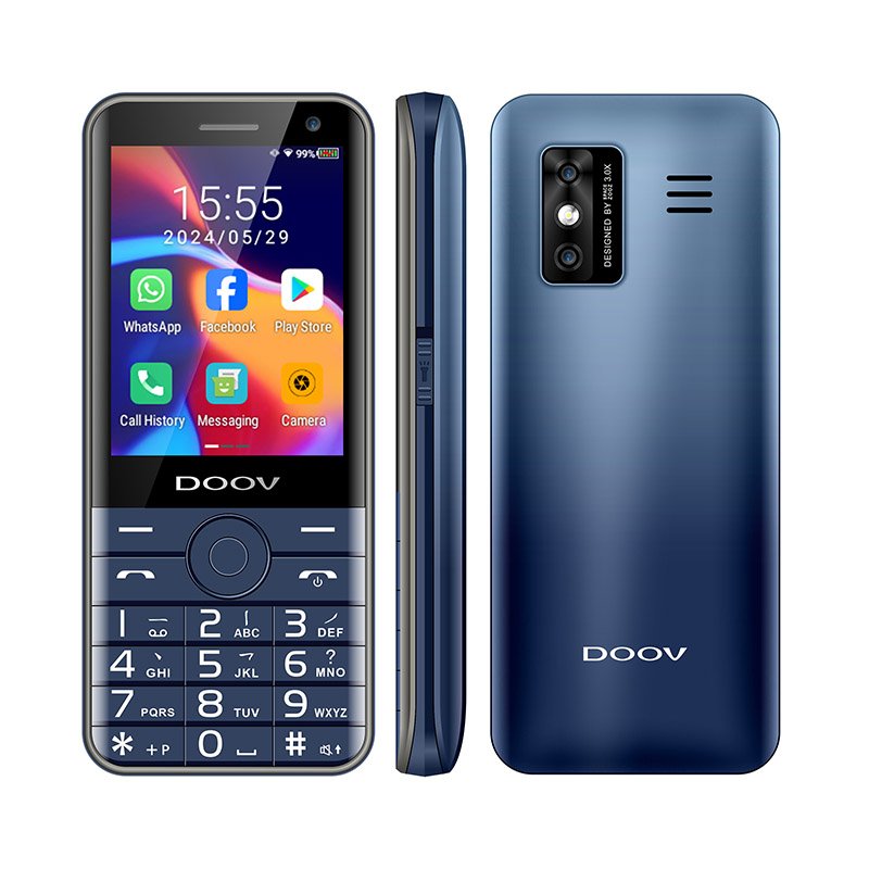 DOOV R17 Dual SIM Android 4G Keypad Phone Big Battery Smartphone with Whats app