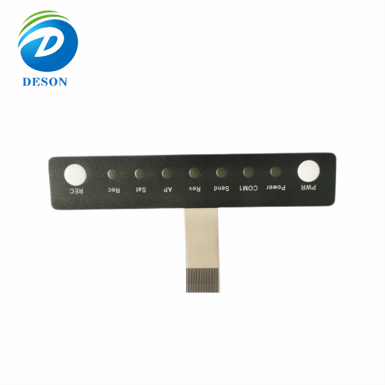 Deson Custom Electrical Key Labels Graphic Overlay Panel Keyboards Keypads Membrane Switch poly membrane switch keyboard