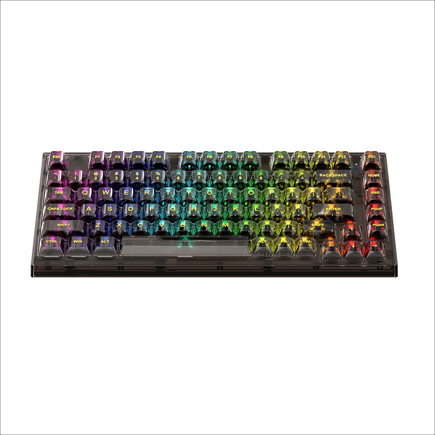 New Alliance X75 Wired Mechanical Keyboard Office Gaming Gasket Transparent RGB Customized Usb Desktop Technology USB Type C