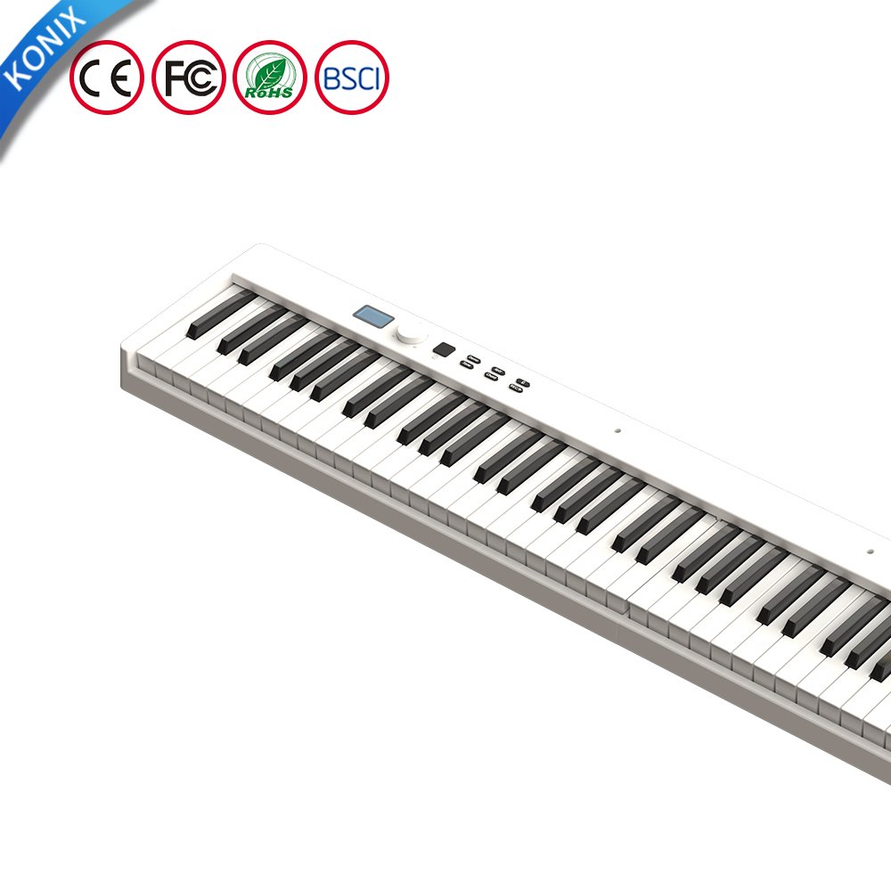 Famous China Konix factory folding digital keyboard with speakers and battery high-quality portable piano for beginners and kids