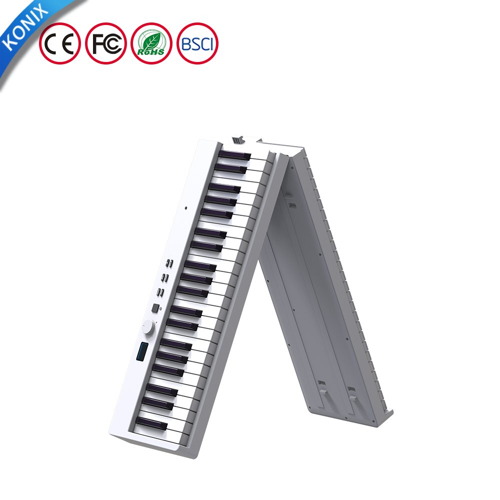 Famous China Konix factory folding digital keyboard with speakers and battery high-quality portable piano for beginners and kids