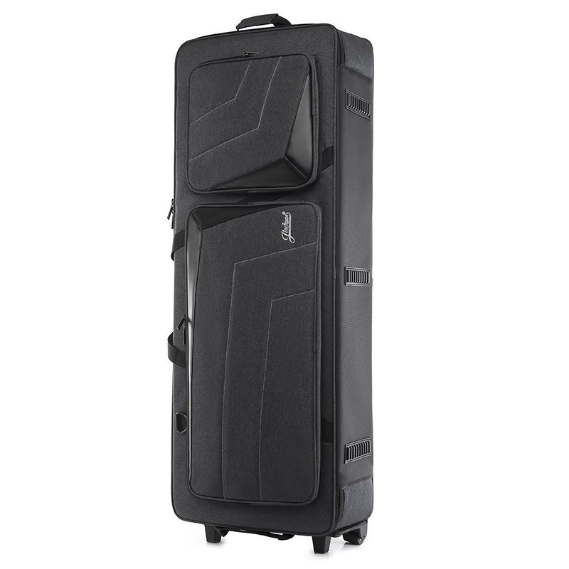 Custom Professional 61 Keys keyboard Bag With Removable Wheels keyboard Carry Soft Case Electronic Organ Trolley Gig Bag
