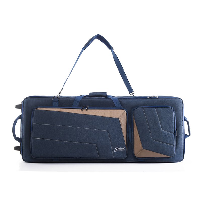 Custom Professional 61 Keys keyboard Bag With Removable Wheels keyboard Carry Soft Case Electronic Organ Trolley Gig Bag