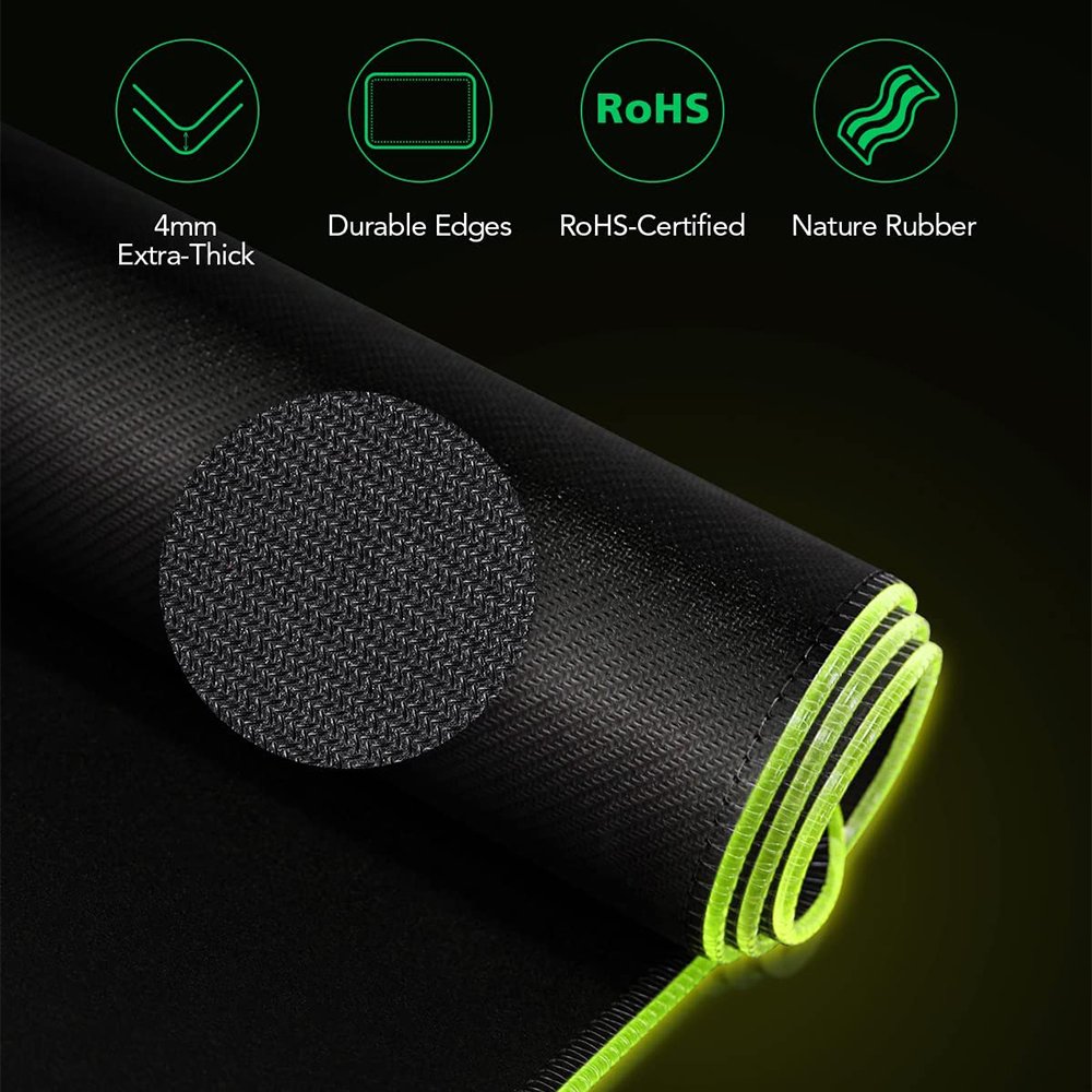 Custom High Quality Glowing RGB LED Mouse Pad and Keyboard Mat USB XXL Gaming Mousepad with 14 Glowing RGB Lights LOGO Custom