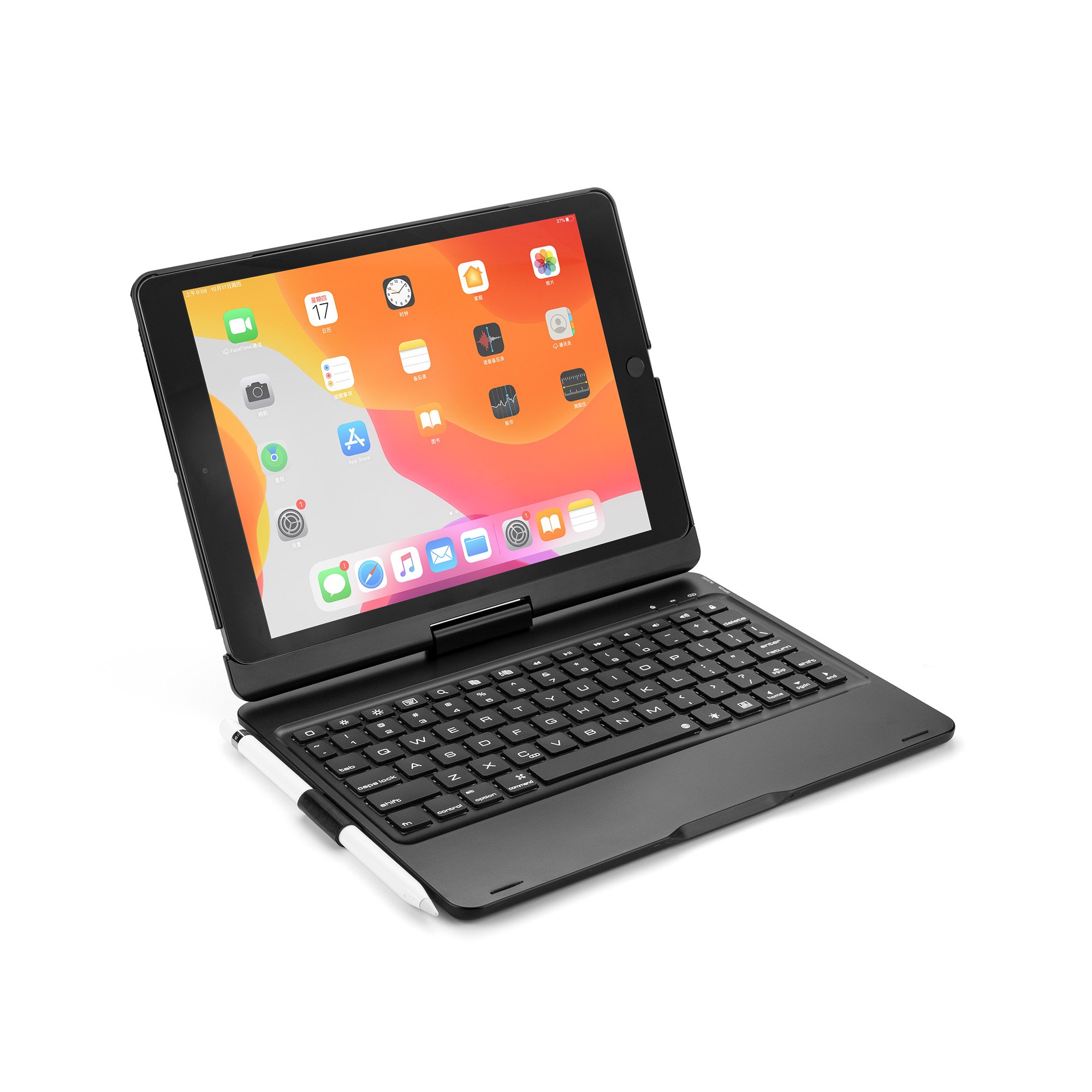 BT Wireless 360 Degree Rotation ABS Material Protective Keyboard Cover
