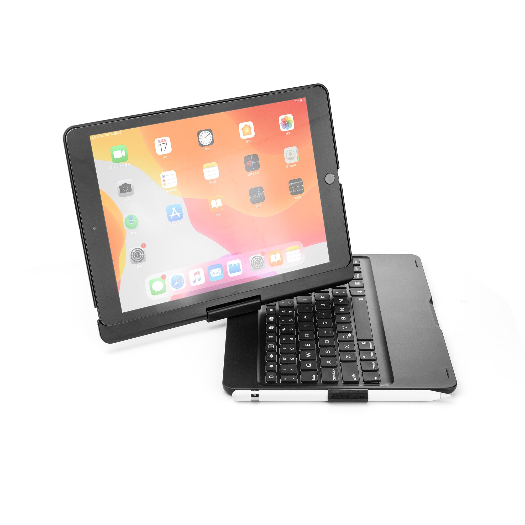 BT Wireless 360 Degree Rotation ABS Material Protective Keyboard Cover