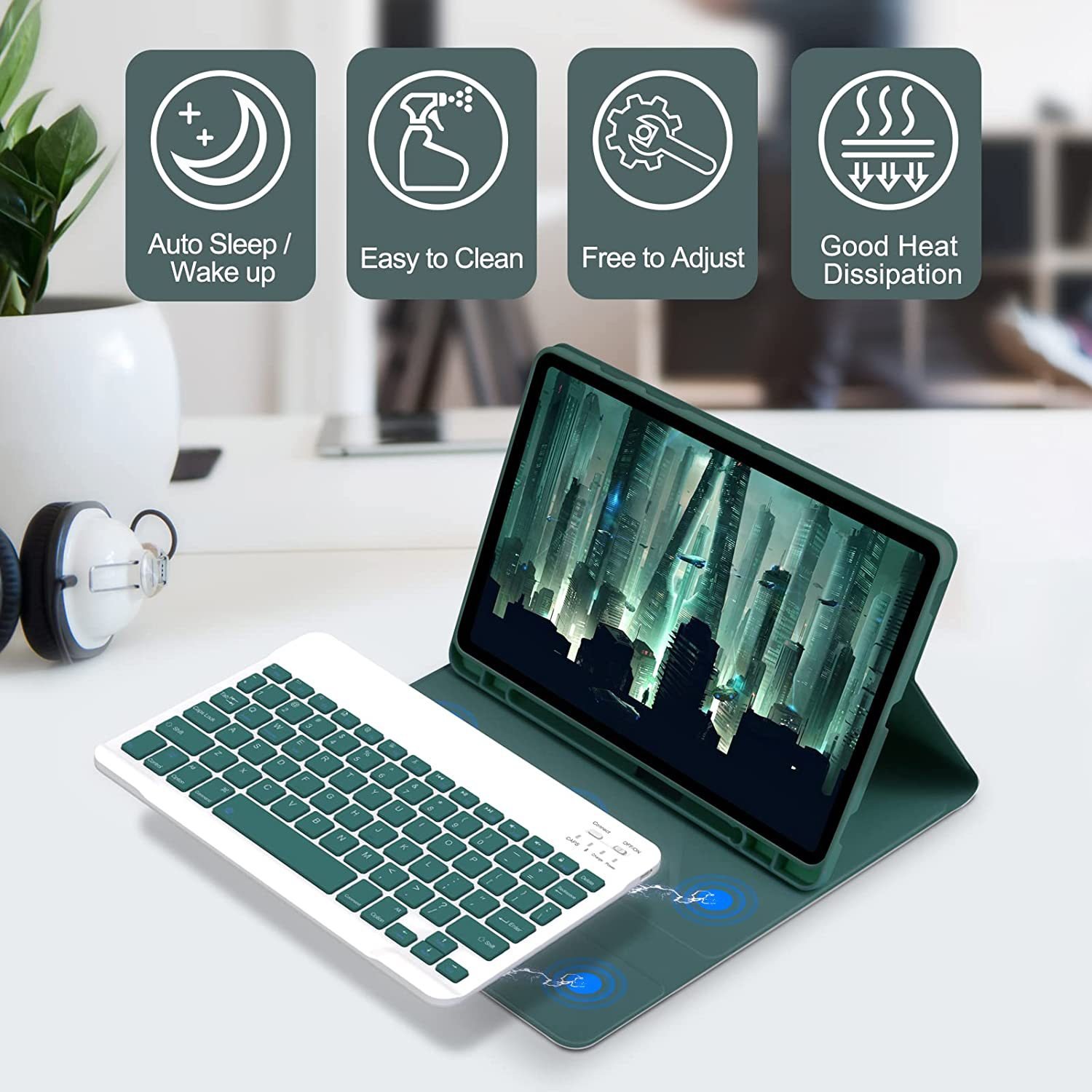 Keyboards For Samsung Tab A9 Plus SM-X216 X210 11 inch 2023 Magnetic Tablet Cover With Pen Slot Wireless Keyboard Case
