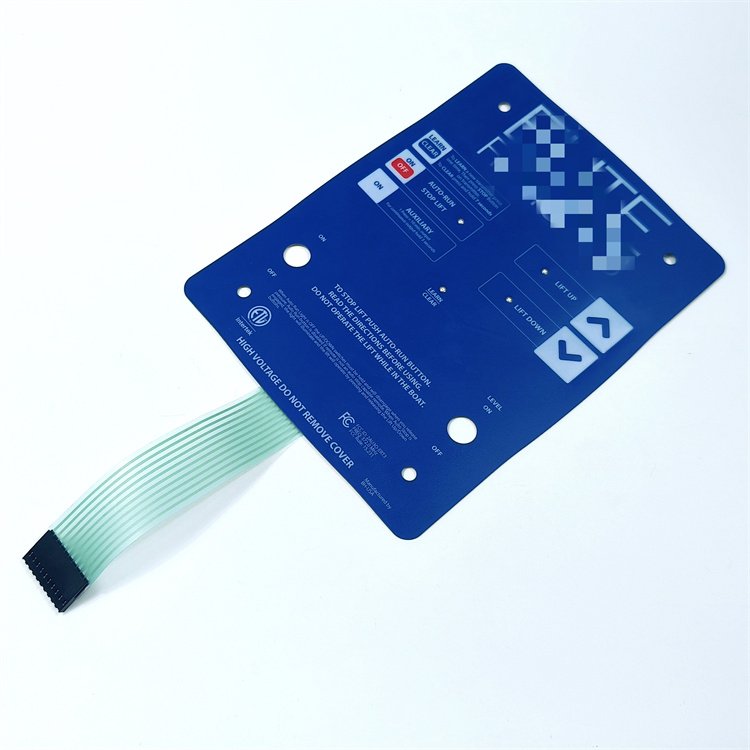Custom Membrane Keypad Push Button Membrane Switch with Adhesive and LEDs for Industrial Controller