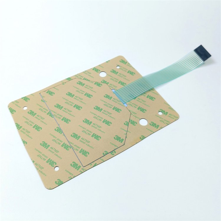 Custom Membrane Keypad Push Button Membrane Switch with Adhesive and LEDs for Industrial Controller
