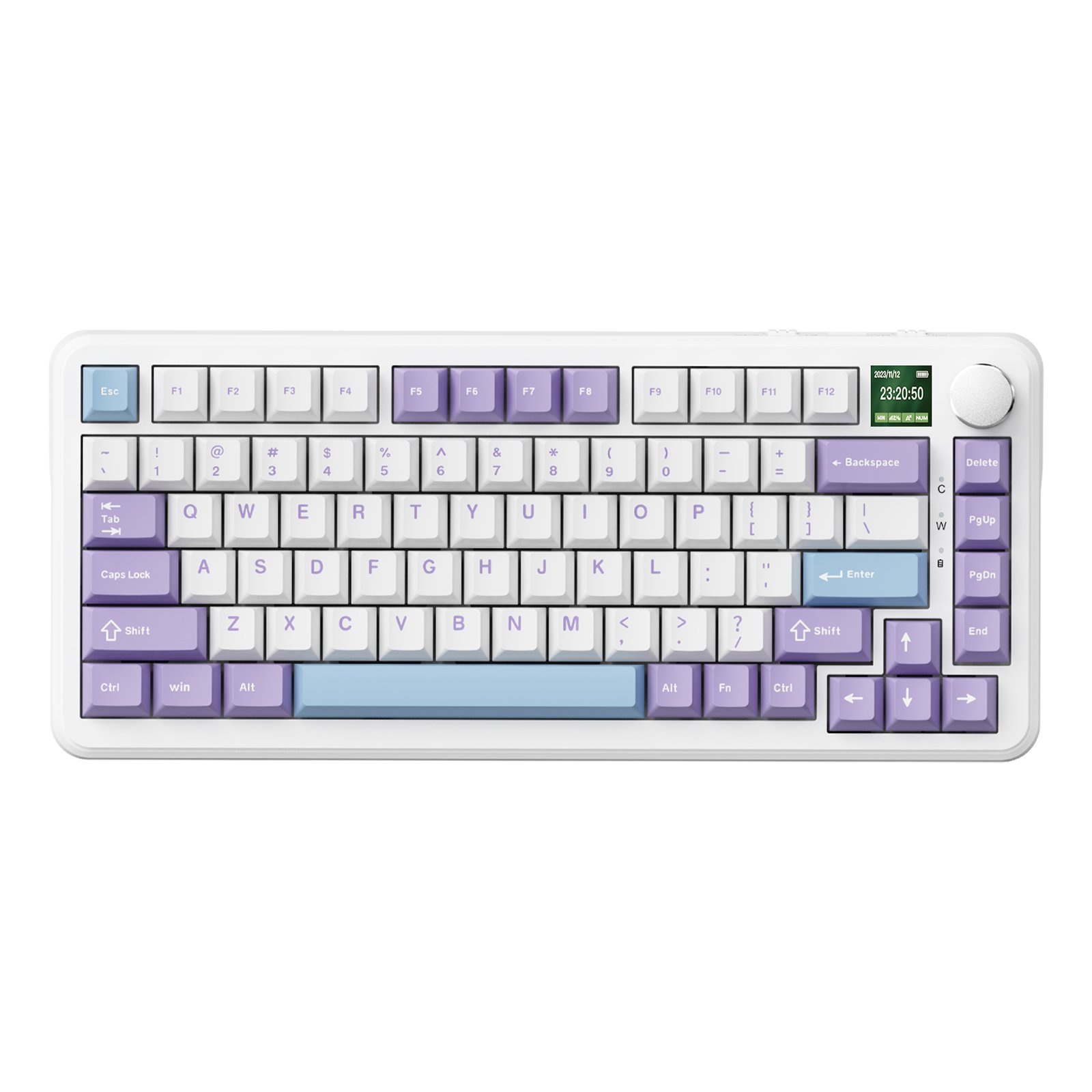 AK820Max Gradient Color PBT Side Printing Keycaps Magnetic Switch Gasket Wired Wireless RGB Keyboard