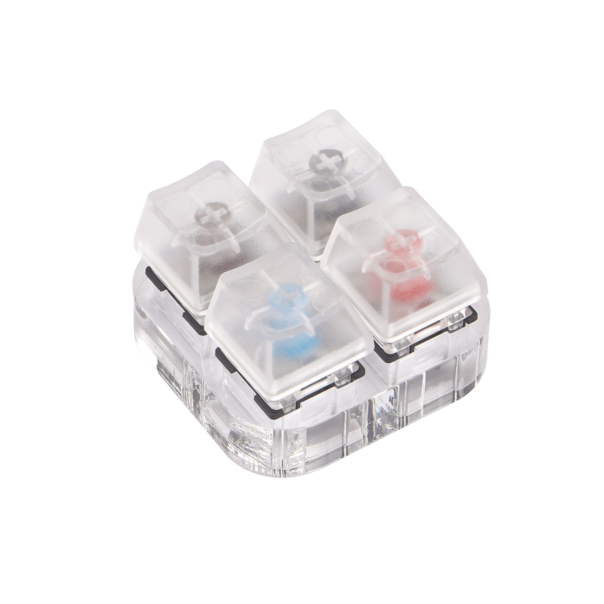 4 Key-Caps Translucent Keycaps Testing Tool Switches Keyboard Tester Kit Clear Keycaps Sampler Mechanical Keyboard