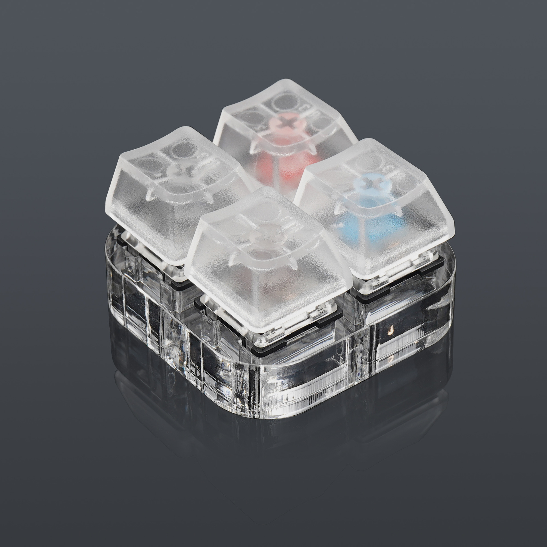 4 Key-Caps Translucent Keycaps Testing Tool Switches Keyboard Tester Kit Clear Keycaps Sampler Mechanical Keyboard