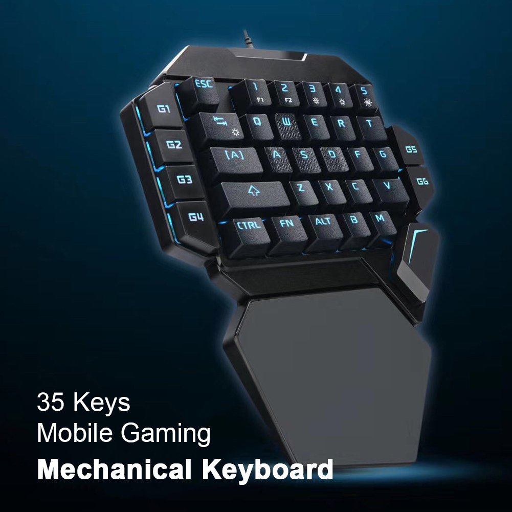 AIKUN GX350 Wired RGB Backlight Gaming Keyboard Mechanical Switches Multimedia One Hand Mini Portable Keyboards
