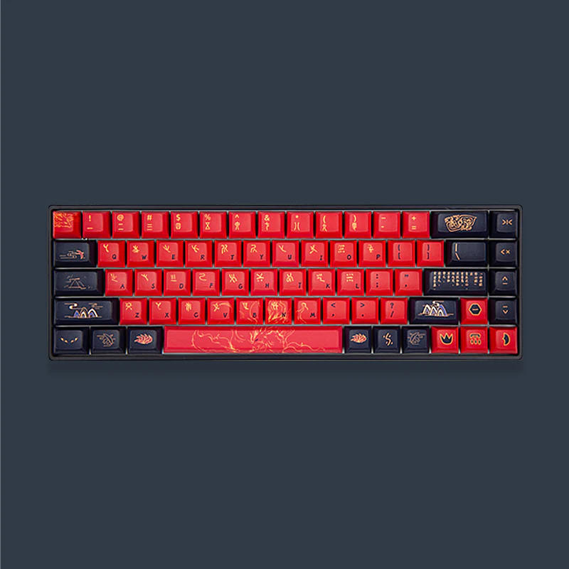 Skyloong new GK61/GK68/GK84/GK96 with nine tailed fox keycaps sets mechanical gaming keyboards