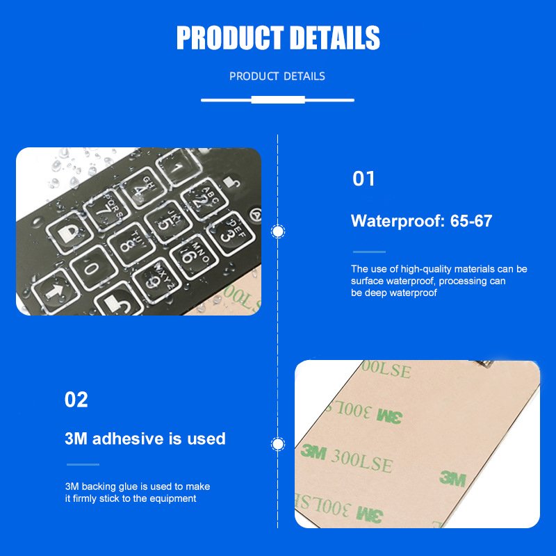 High Quality Good Price Pet Tactile Membrane Switch Keypad Price Waterproof Numeric Membrane Switch Keypad