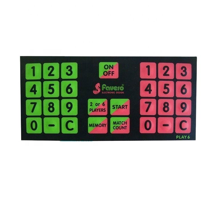 PET polycarbonate Graphic Overlay Material for Membrane Switch keypad