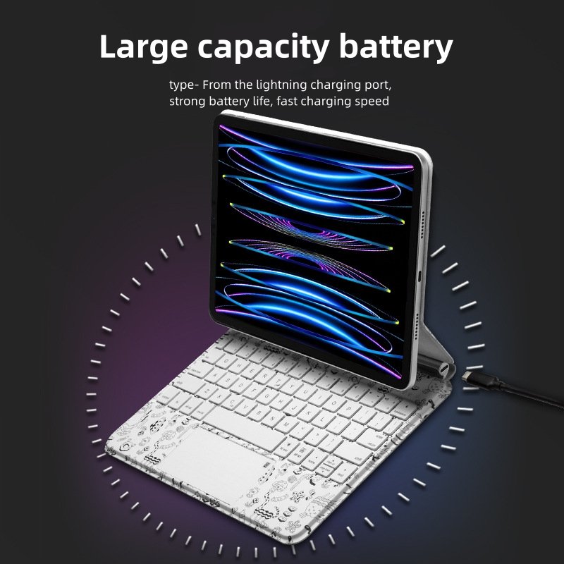 Personality Doodle Tablet Keyboard With Magnetic For iPad Pro 11 iPad Air 5/4 Universal Fast Touch With Numeric Keypad