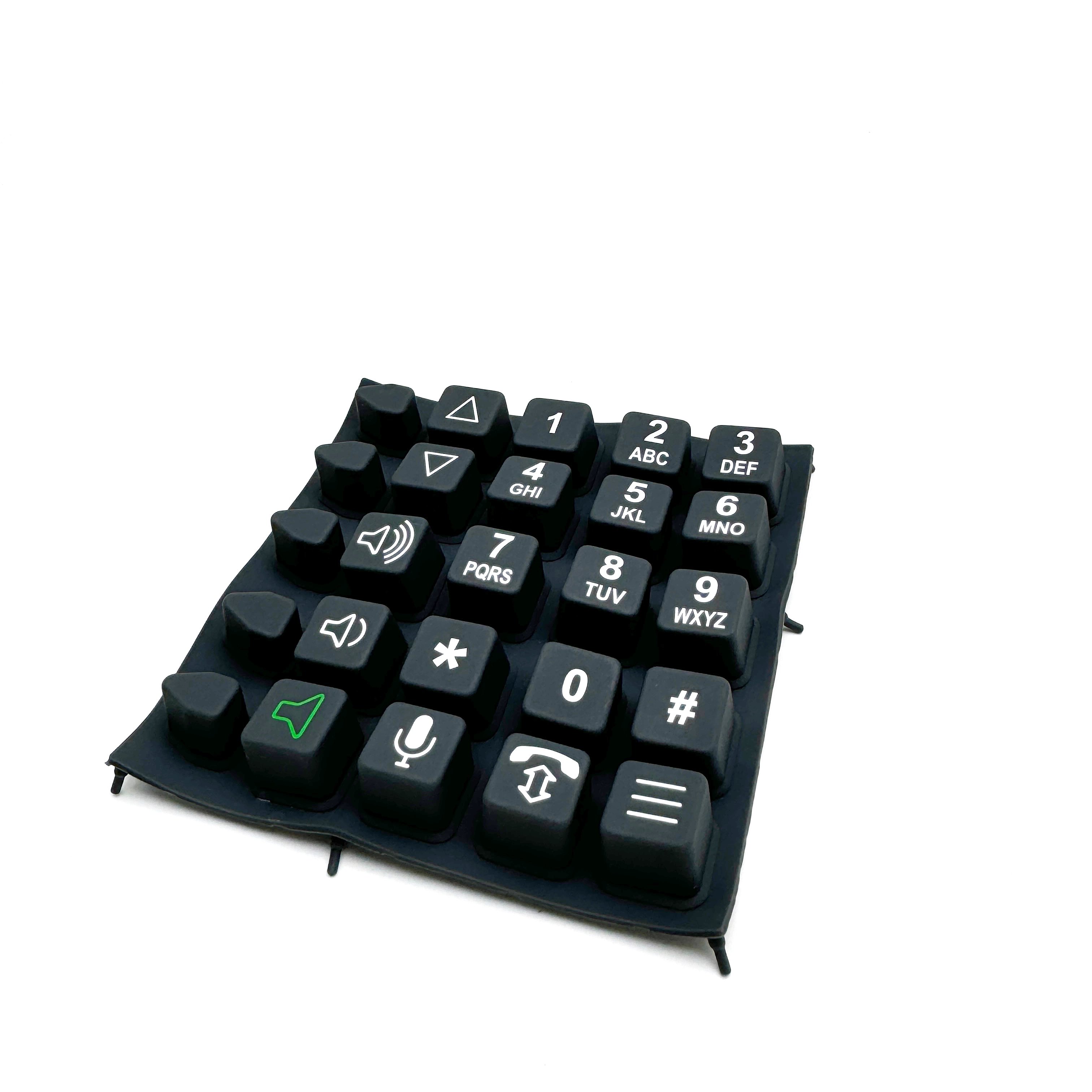 OEM ODM Custom Silicone Moulds Button Keyboards Keypads Communication Medical Fitness Equipment Made Durable Rubber PVC Material