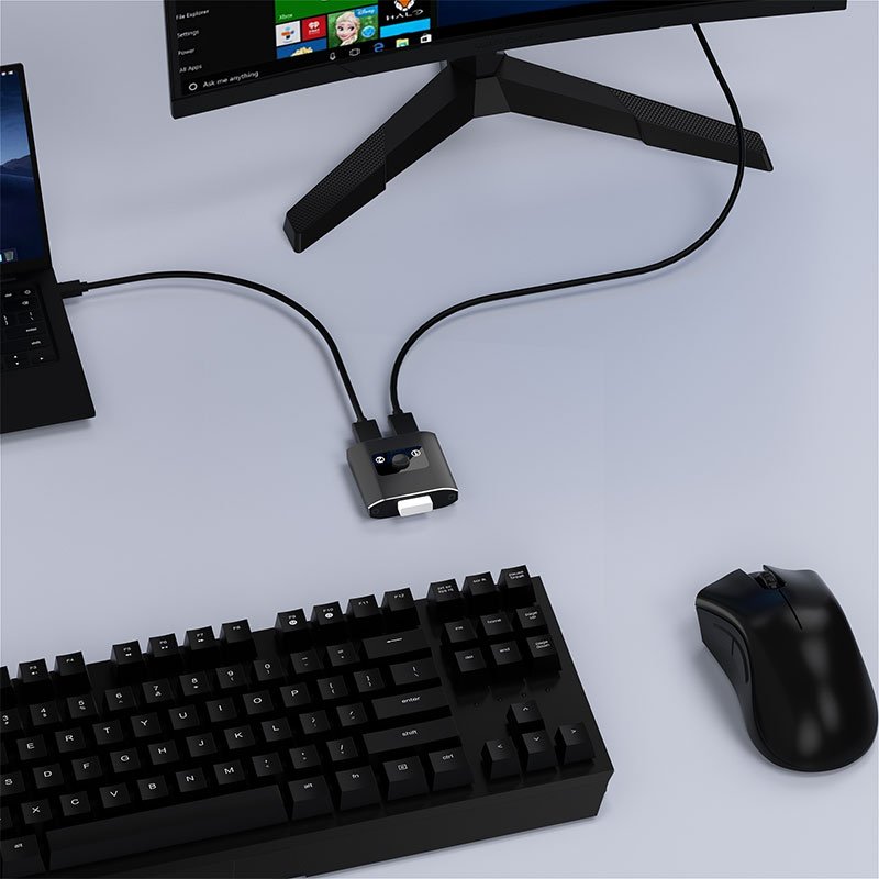 Hot Selling USB 3.0 Bi-Directional Switch 4K Selector enables 2 computers to share one keyboard and mouse seamlessly