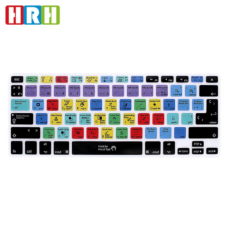 Silicone Laptop With Spanish Keyboard cover for Ado be Illustrator AI Skin silicone keyboard skin For macbook pro laptop