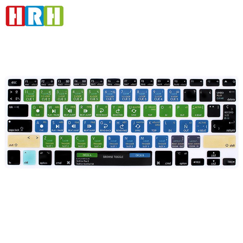 Silicone Laptop With Spanish Keyboard cover for Ado be Illustrator AI Skin silicone keyboard skin For macbook pro laptop