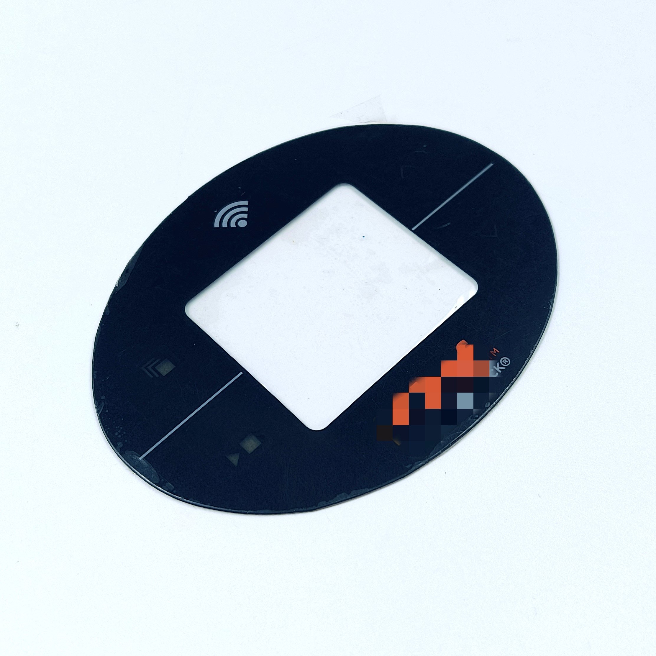 Acrylic graphic overlay with adhesive membrane switch panel sticker for control