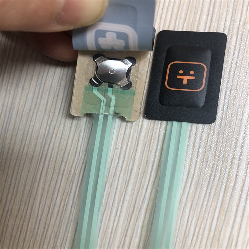 One button embossing key membrane switch keypad with 3M467 adhesive