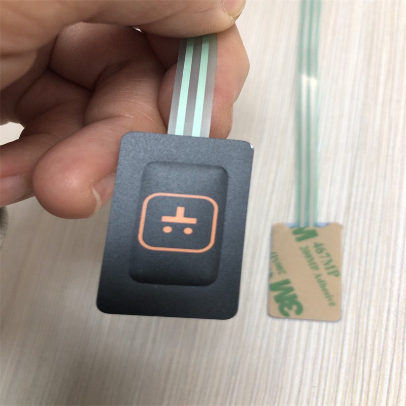One button embossing key membrane switch keypad with 3M467 adhesive