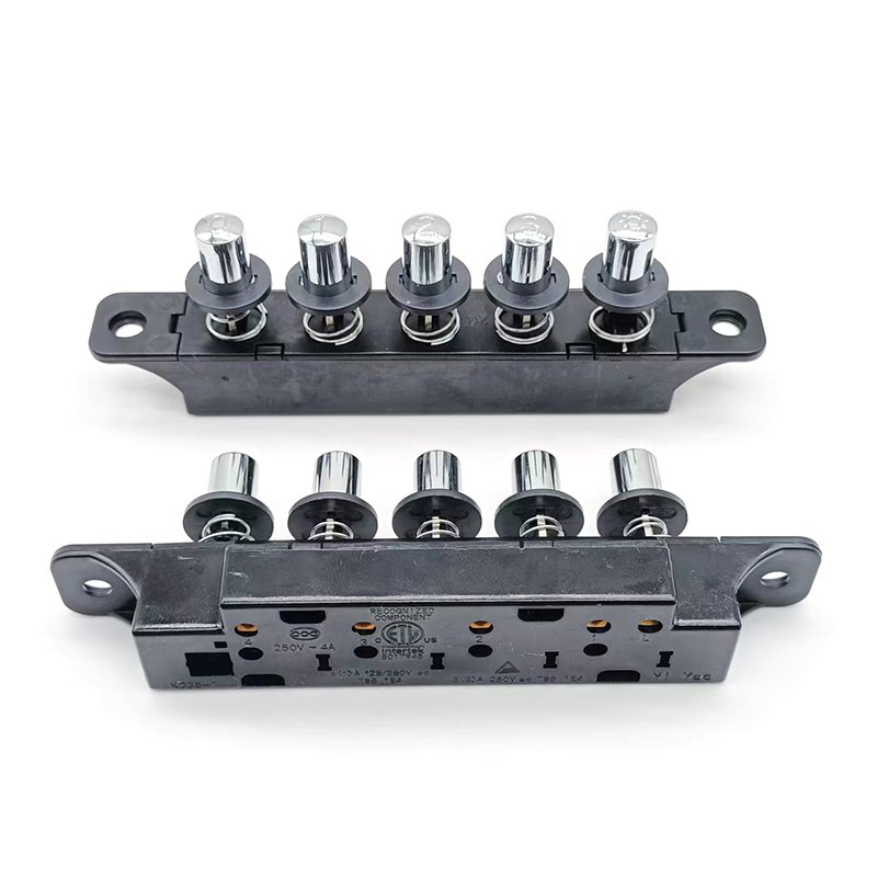 5 key 3 speed Keyboard Switch with light, Range hood juicer mixer gear selection push button switch