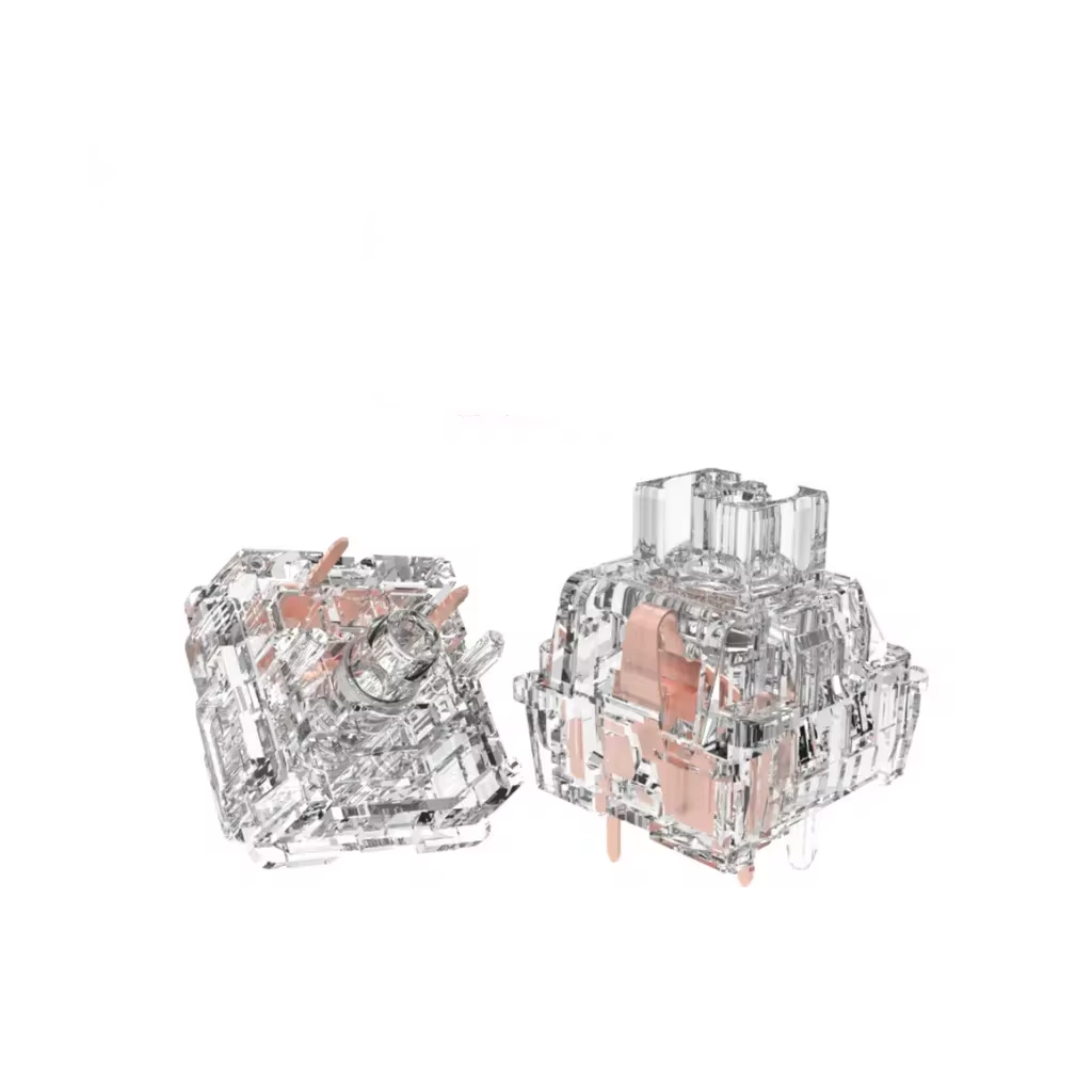 Salt Ice Switch Crystal Transparent Linear Switch 45g Prelubed RGB Customized Five-pin for MX Mechanical Keyboard