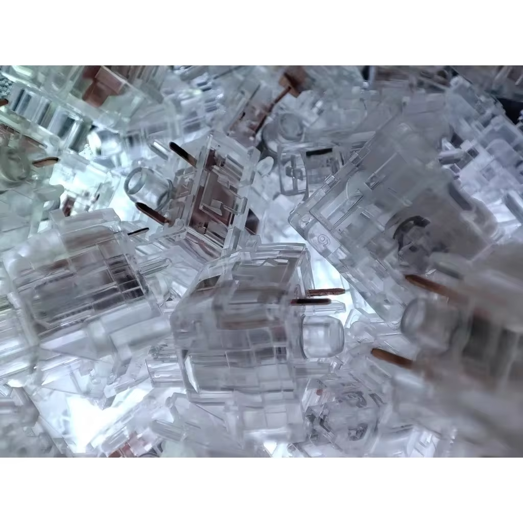 Salt Ice Switch Crystal Transparent Linear Switch 45g Prelubed RGB Customized Five-pin for MX Mechanical Keyboard