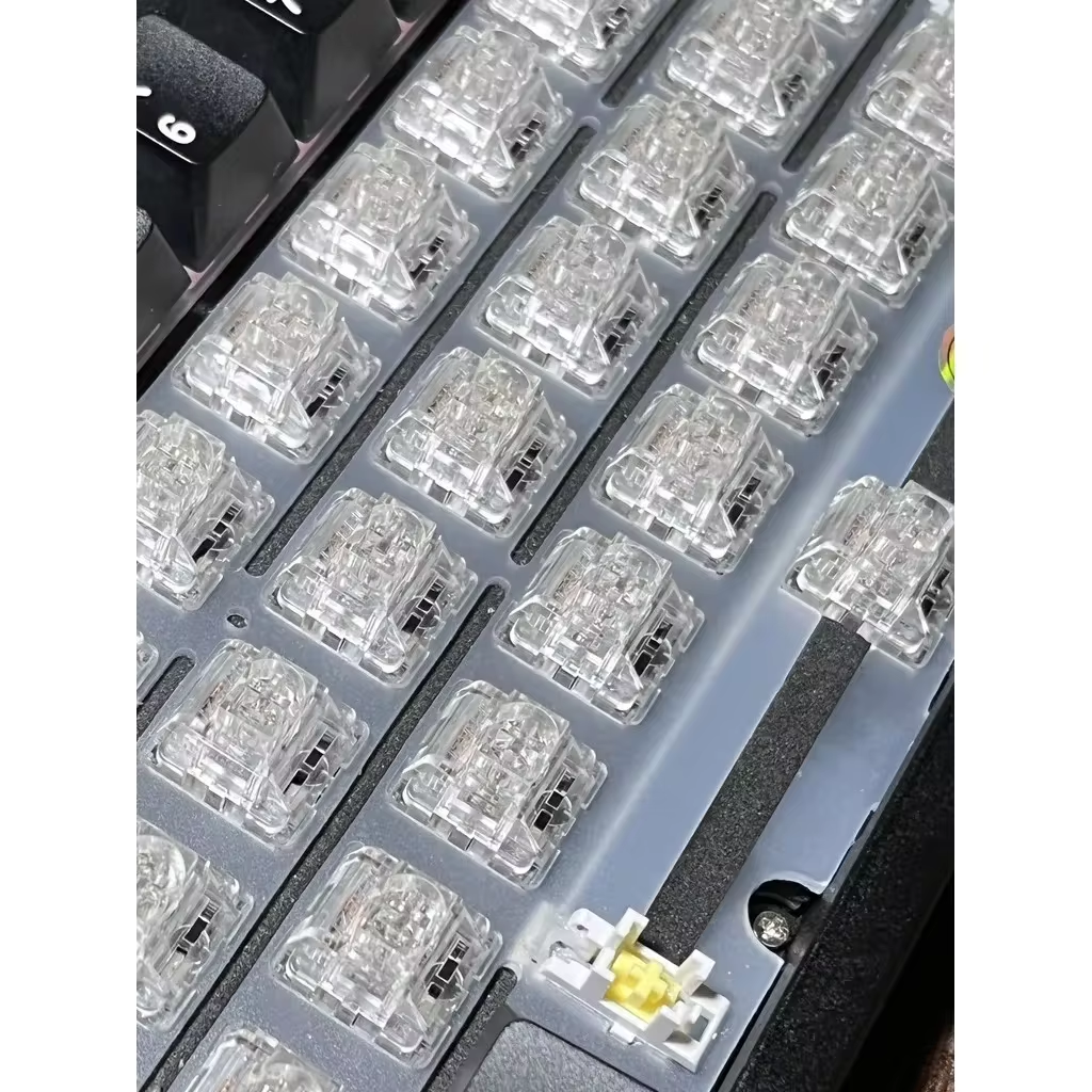 Salt Ice Switch Crystal Transparent Linear Switch 45g Prelubed RGB Customized Five-pin for MX Mechanical Keyboard