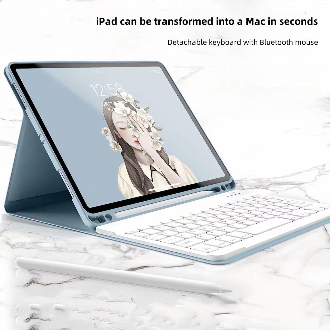 Portable Office Magnetic Wireless Keyboard Tablet Cover Case Protective Cover iPad 9th/10th Gen 10.9 Inch 2022 Air 4 Pro