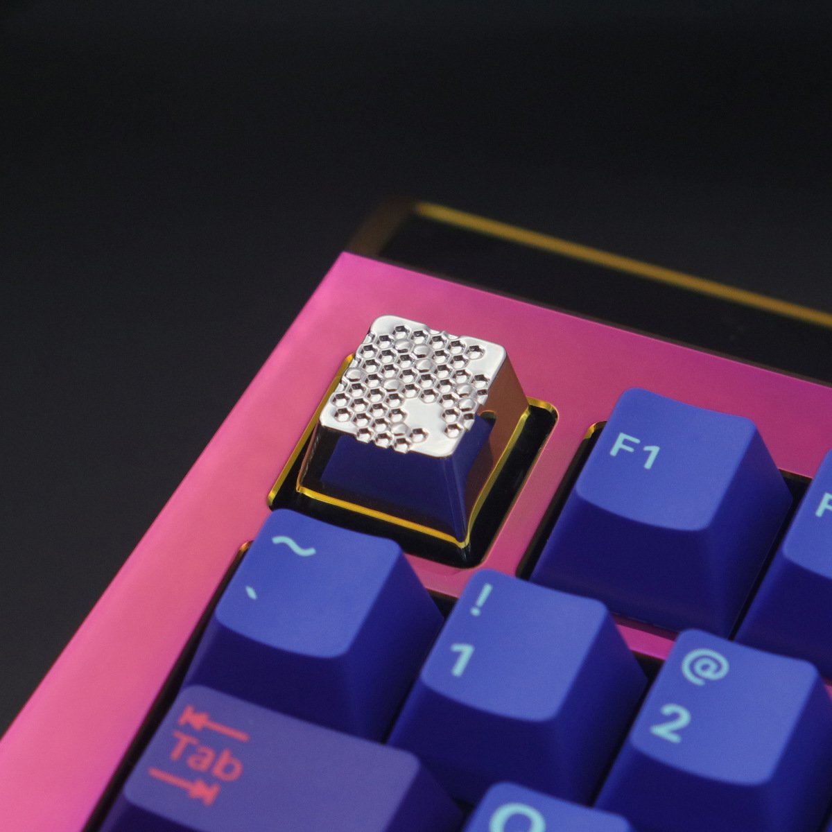 Version D keystone CNC metal special design Colorful mechanical switch keyboard keycaps gaming feature