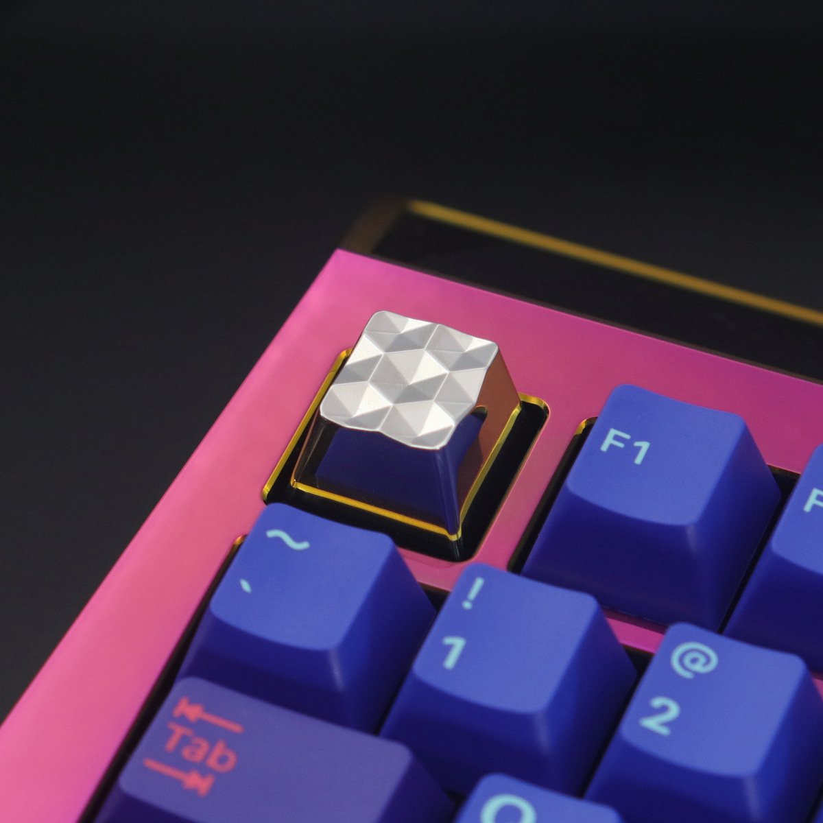 Version D keystone CNC metal special design Colorful mechanical switch keyboard keycaps gaming feature