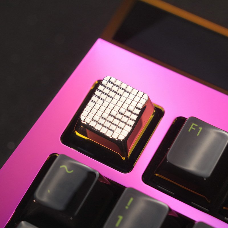 Version D keystone CNC metal special design Colorful mechanical switch keyboard keycaps gaming feature