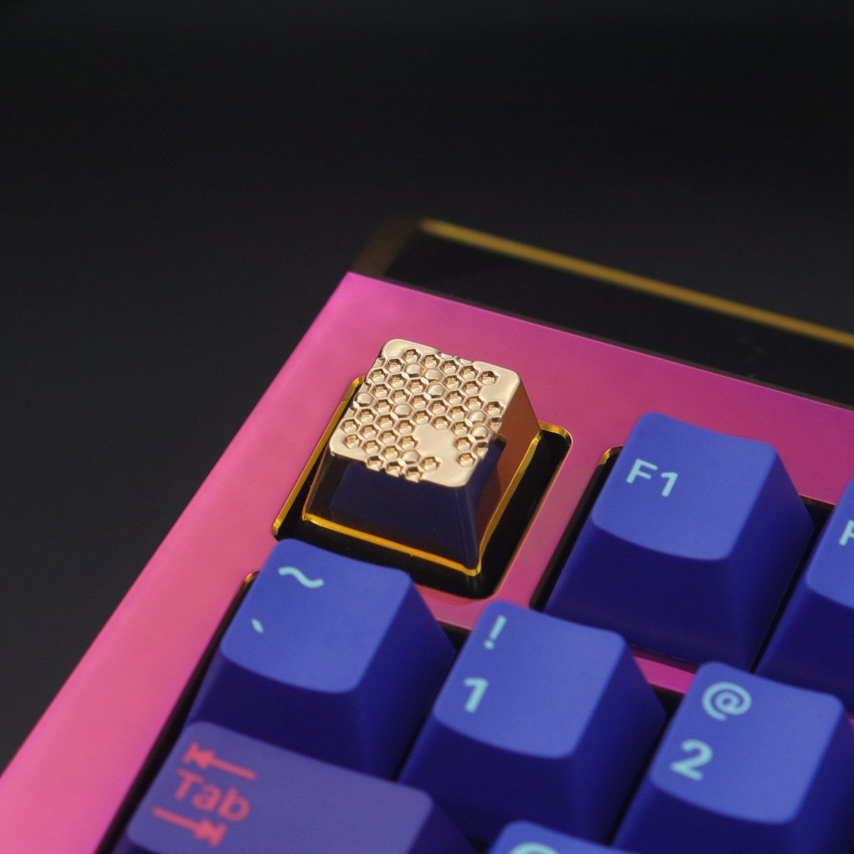 Version D keystone CNC metal special design Colorful mechanical switch keyboard keycaps gaming feature