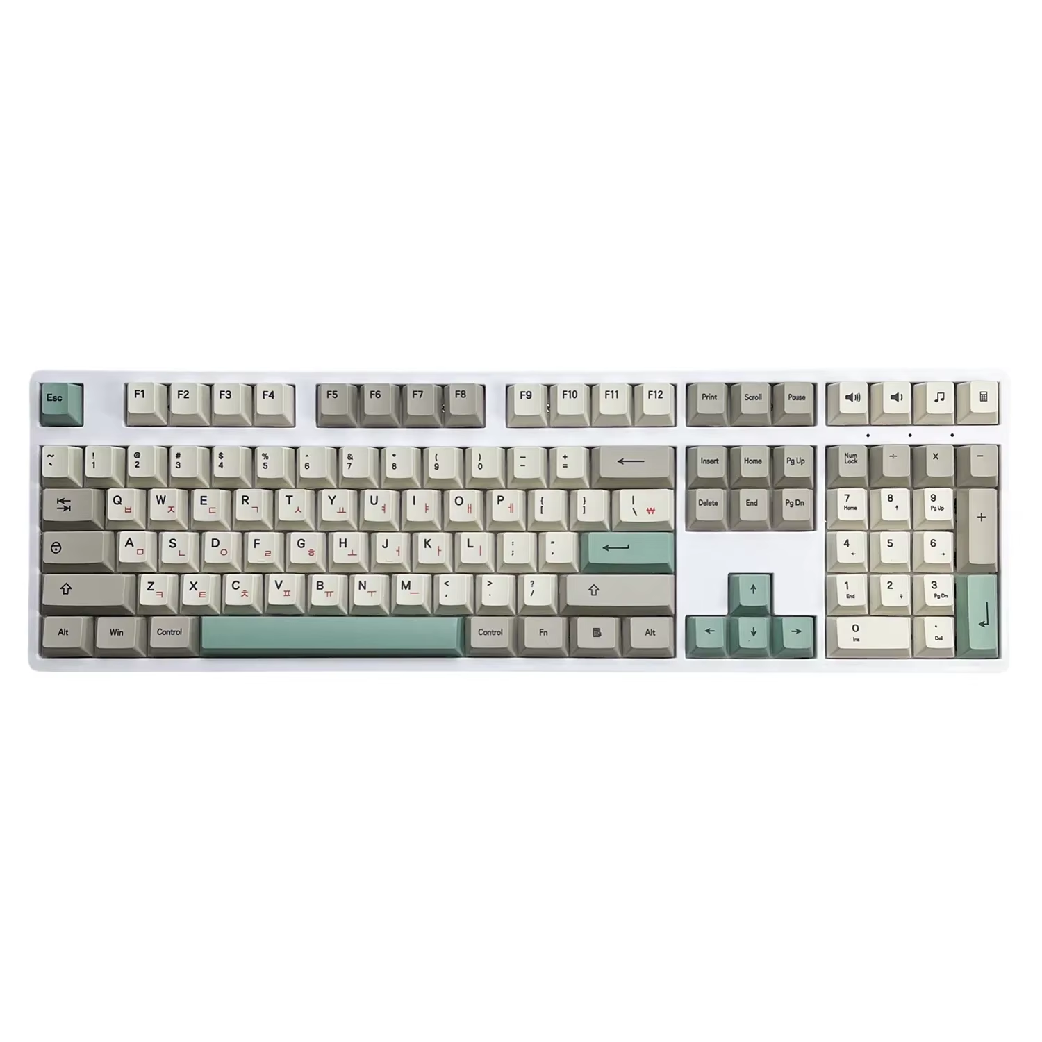 KC108 Three Mode Korean Mechanical Keyboard Russian Cyrillic Language Full Size Hot Swap RGB Keyboard for Gaming Office