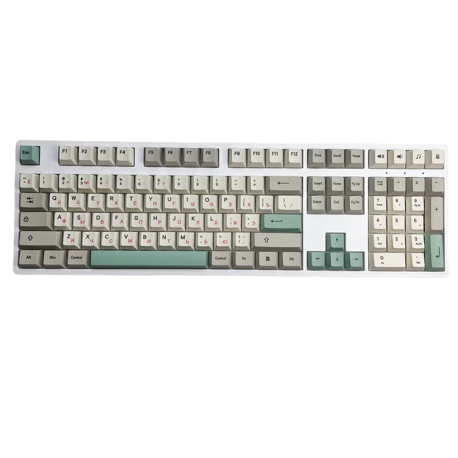 KC108 Three Mode Korean Mechanical Keyboard Russian Cyrillic Language Full Size Hot Swap RGB Keyboard for Gaming Office