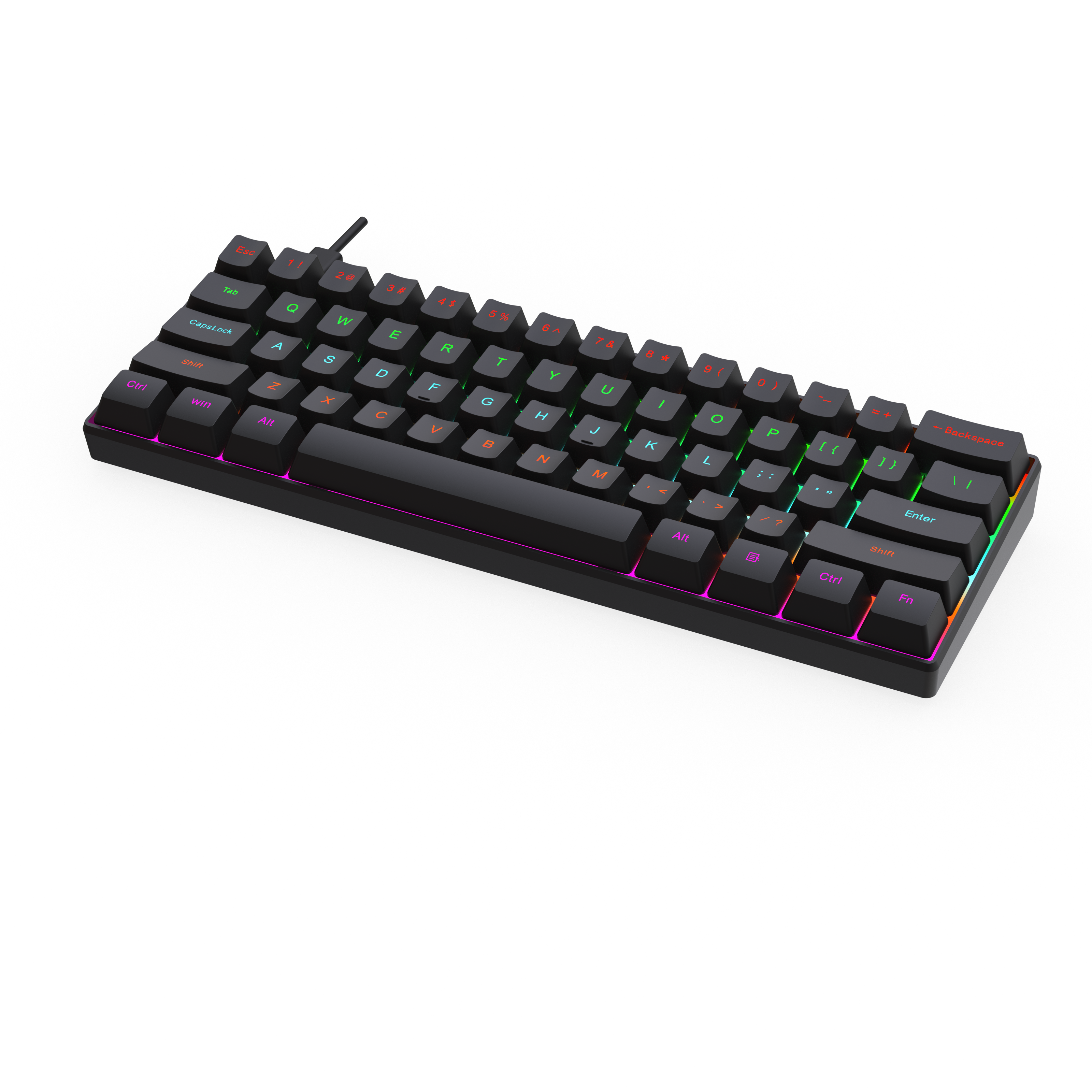 60% Keyboard 61 Keys Hot Swappable Mini Rgb competitive price Red Blue Switch Gaming Mechanical Keyboard For Computer