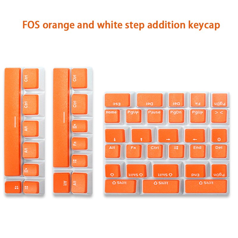 Supplementary Double Shot PBT Opaque Gaming Keyboard Pudding KeyCaps for European and Spanish layout